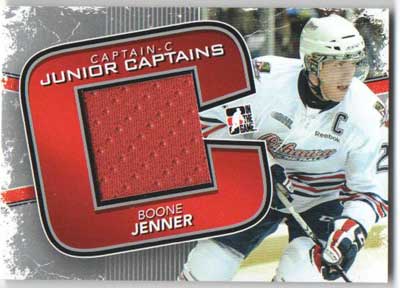 Boone Jenner 2011-12 ITG Captain-C Junior Captains Jerseys Silver #JC12 (50 made)