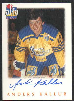 1997-98 Swedish Alfabilder Autographs #11 Anders Kallur