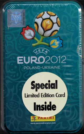 1 Collectors Tin Panini Adrenalyn XL Euro 2012 (UK edition)