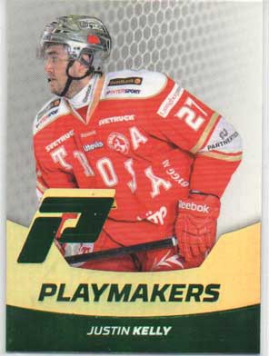 2012-13 HockeyAllsvenskan, Playmakers Parallel #ALLS-PM12 Justin Kelly IF TROJA/LJUNGBY /30