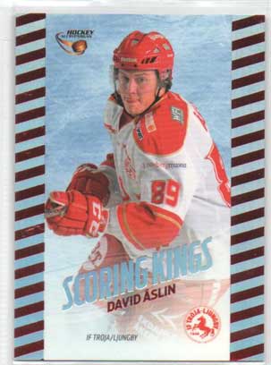 2012-13 HockeyAllsvenskan, Scoring Kings Parallel #ALLS-TS01 David Aslin IF TROJA/LJUNGBY /30