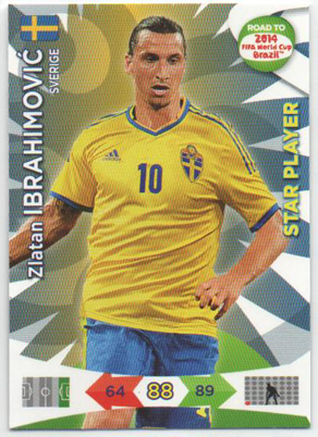 Star Player, 2013-14 Adrenalyn Road to the World Cup, Zlatan Ibrahimovic