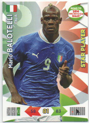 Star Player, 2013-14 Adrenalyn Road to the World Cup, Mario Balotelli