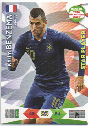 Star Player, 2013-14 Adrenalyn Road to the World Cup, Karim Benzema