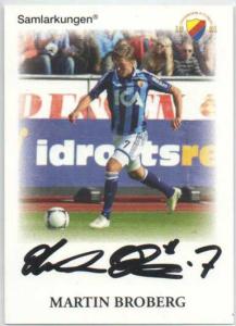 Samlarkungens fotbollsautografer, Djurgården Fotboll #04 Martin Broberg /20