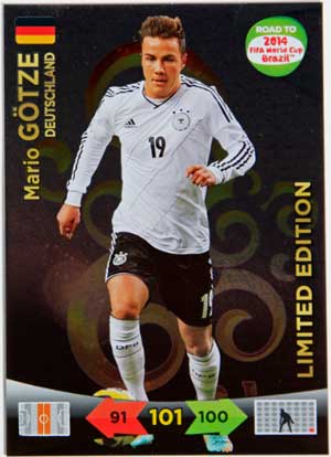 Limited Edition, 2013-14 Adrenalyn Road to the World Cup, Mario Götze / Mario Gotze