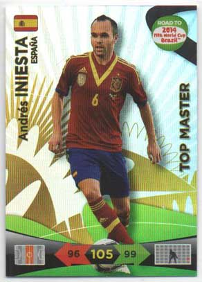 Top Master, 2013-14 Adrenalyn Road to the World Cup, Andres Iniesta