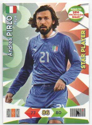 Star Player, 2013-14 Adrenalyn Road to the World Cup, Andrea Pirlo