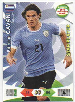 Star Player, 2013-14 Adrenalyn Road to the World Cup, Edinson Cavani