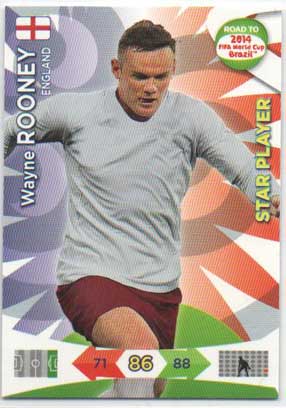 Star Player, 2013-14 Adrenalyn Road to the World Cup, Wayne Rooney
