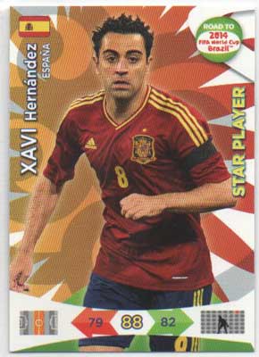 Star Player, 2013-14 Adrenalyn Road to the World Cup, Xavi Hernandez