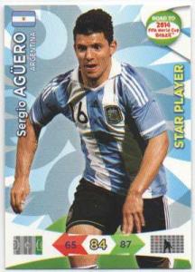 Star Player, 2013-14 Adrenalyn Road to the World Cup, Sergio Agüero / Sergio Aguero