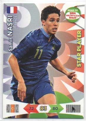 Star Player, 2013-14 Adrenalyn Road to the World Cup, Samir Nasri
