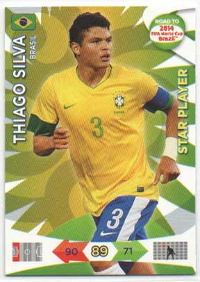 Star Player, 2013-14 Adrenalyn Road to the World Cup, Thiago Silva