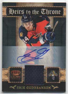 Erik Gudbranson 2011-12 Crown Royale Heirs To The Throne Materials Autographs #30 /100