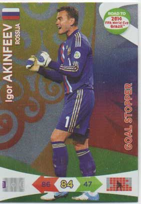 Goal Stoppers, 2013-14 Adrenalyn Road to the World Cup, Igor Akinfeev