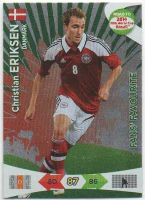 Fan Favourite, 2013-14 Adrenalyn Road to the World Cup, Christian Eriksen