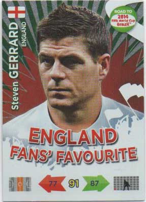 Fan Favourite (England), 2013-14 Adrenalyn Road to the World Cup, Steven Gerrard