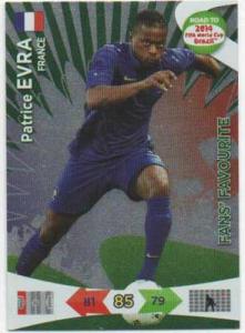 Fan Favourite, 2013-14 Adrenalyn Road to the World Cup, Patrice Evra