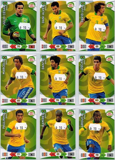 Grundkort Brasilien, 2013-14 Adrenalyn Road to the World Cup, Välj från lista