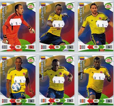 Base cards Colombia, 2013-14 Adrenalyn Road to the World Cup, Pick from list