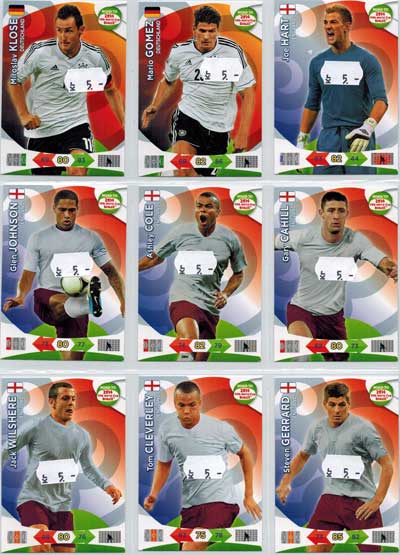 Base cards England, 2013-14 Adrenalyn Road to the World Cup, Pick from list