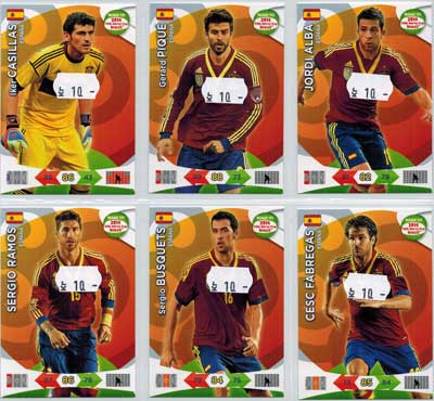 Base cards Spain, 2013-14 Adrenalyn Road to the World Cup, Pick from list