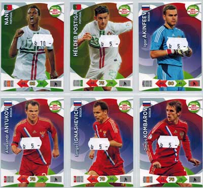 Base cards Russia, 2013-14 Adrenalyn Road to the World Cup, Pick from list