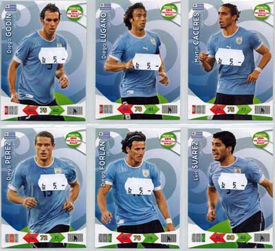 Base cards Uruguay, 2013-14 Adrenalyn Road to the World Cup, Pick from list