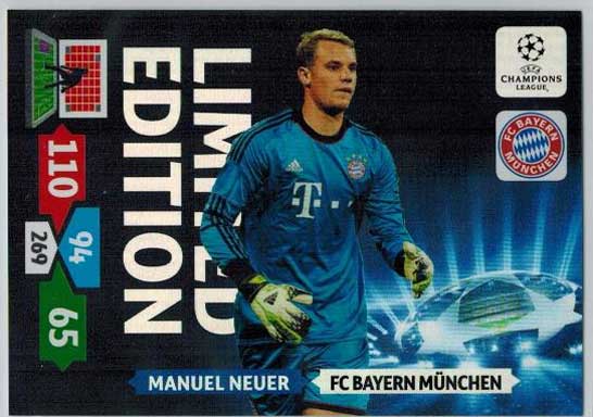Limited Edition, 2013-14 Adrenalyn Champions League, Manuel Neuer