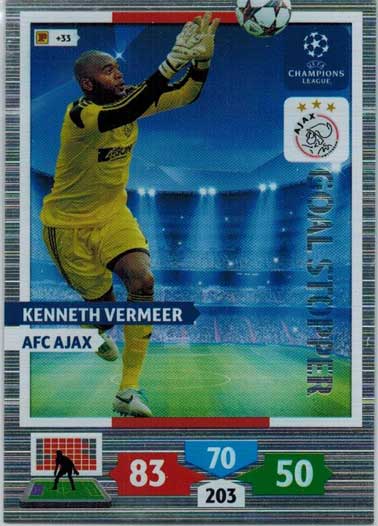 Goal Stopper, 2013-14 Adrenalyn Champions League, Kenneth Vermeer
