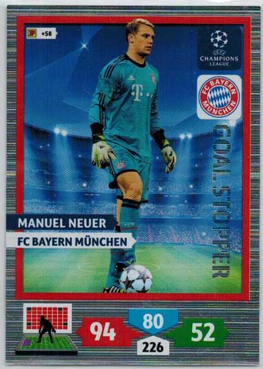 Goal Stopper, 2013-14 Adrenalyn Champions League, Manuel Neuer