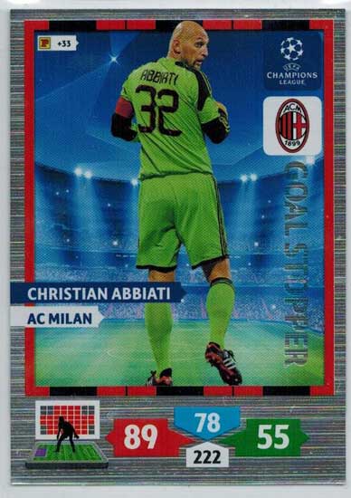 Goal Stopper, 2013-14 Adrenalyn Champions League, Christian Abbiati