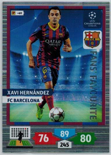 Fans Favourite, 2013-14 Adrenalyn Champions League, Xavi Hernandez