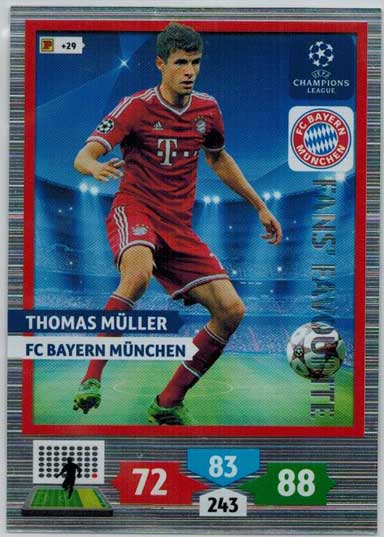 Fans Favourite, 2013-14 Adrenalyn Champions League, Thomas Muller / Thomas Müller