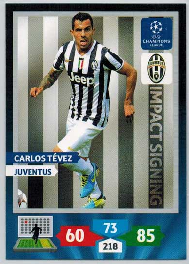 Impacts Signings, 2013-14 Adrenalyn Champions League, Carlos Tevez