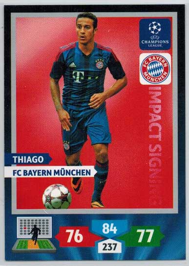 Impacts Signings, 2013-14 Adrenalyn Champions League, Thiago
