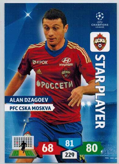 Star Player, 2013-14 Adrenalyn Champions League, Alan Dzagoev
