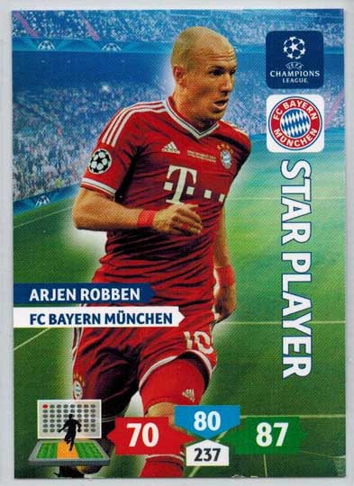 Star Player, 2013-14 Adrenalyn Champions League, Arjen Robben
