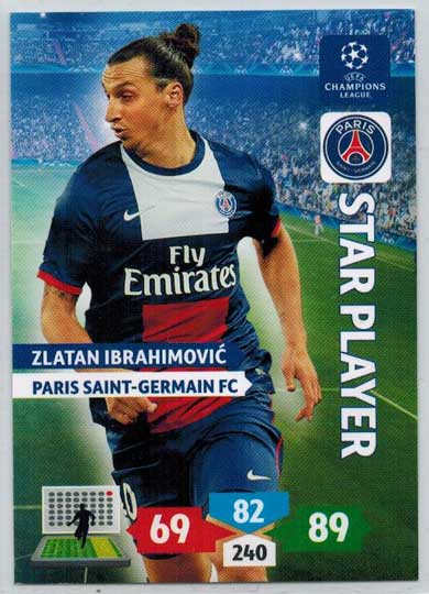 Star Player, 2013-14 Adrenalyn Champions League, Zlatan Ibrahimovic