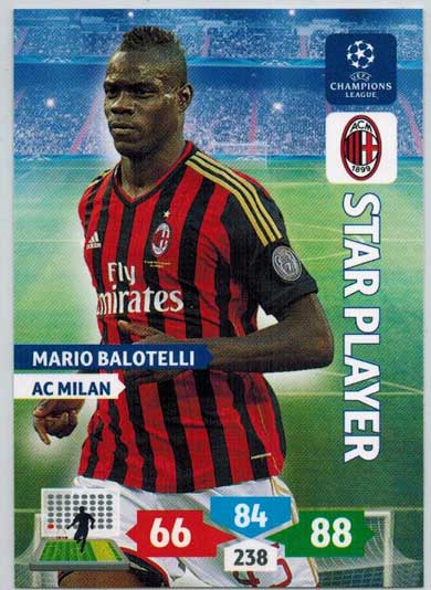 Star Player, 2013-14 Adrenalyn Champions League, Mario Balotelli