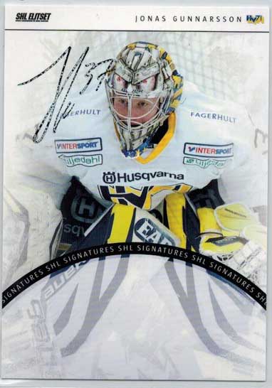 2013-14 SHL s.1 Signatures #07 Jonas Gunnarsson HV71