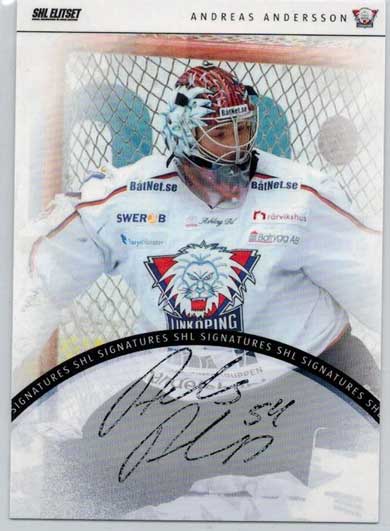2013-14 SHL s.1 Signatures #10 Andreas Andersson Linköpings HC