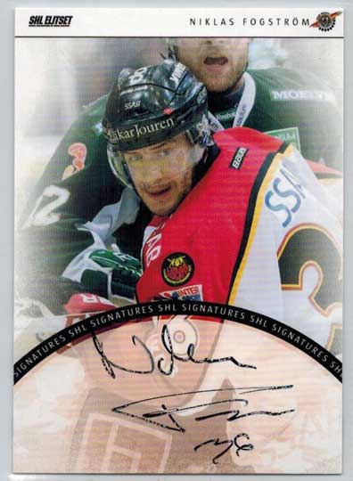 2013-14 SHL s.1 Signatures #13 Niklas Fogström Luleå Hockey