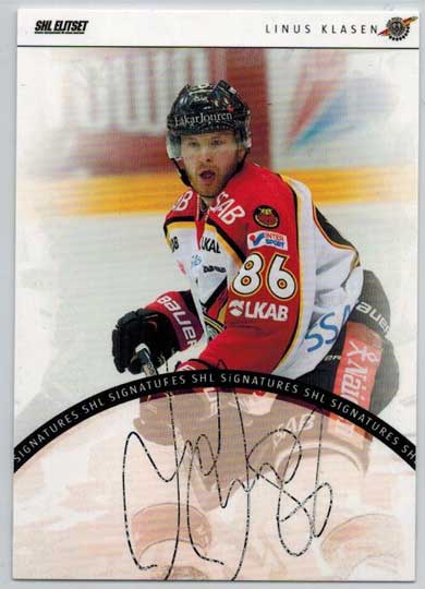 2013-14 SHL s.1 Signatures #14 Linus Klasen Luleå Hockey