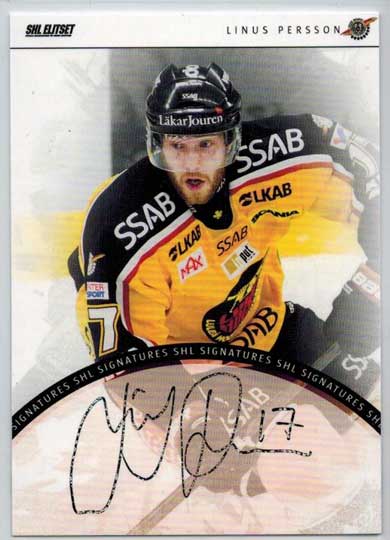 2013-14 SHL s.1 Signatures #15 Linus Persson Luleå Hockey