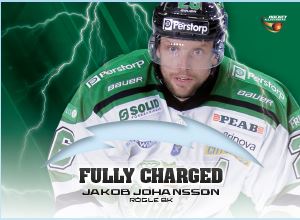 FULLY CHARGED, 2013-14 HockeyAllsvenskan #ALLS-FC08 Jakob Johansson RÖGLE BK