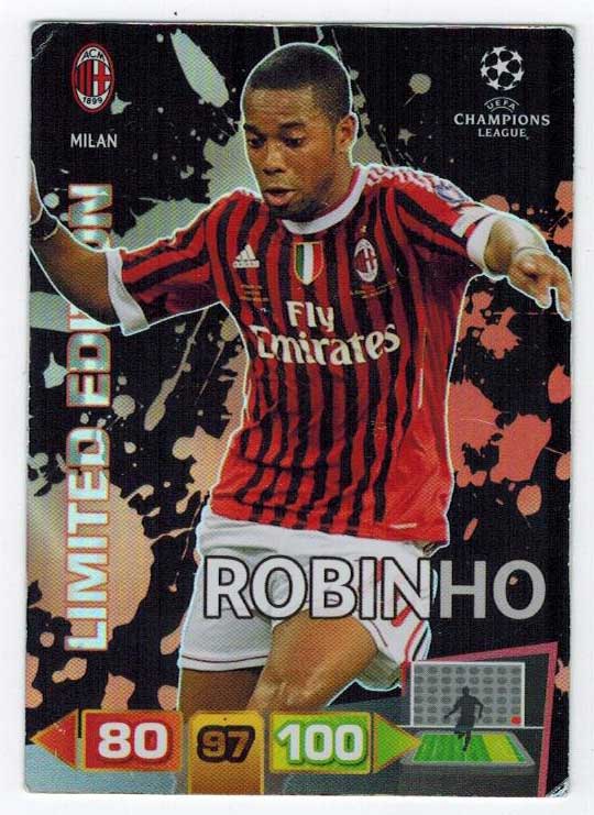 Limited Edition, 2011-12 Adrenalyn Champions League, Robinho - Slitet kort