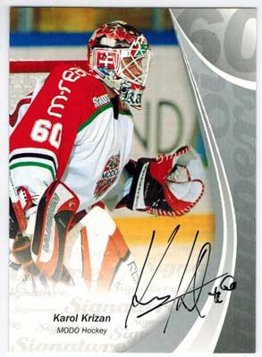 2006-07 SHL Signed by the numbers s.2 #5 Karol Krizan, Modo Hockey /60