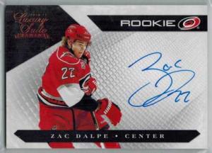 Zac Dalpe 2010-11 Luxury Suite #151 Autograph RC